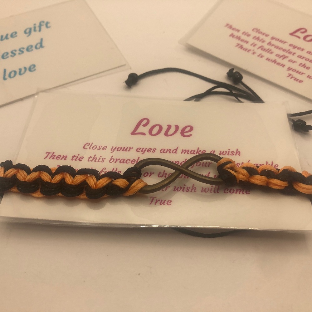 Friendship Bracelet Peach and Black